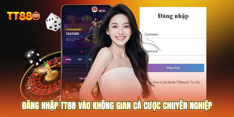 Thao tác Đăng nhập TT88